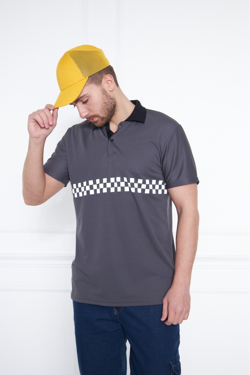 Gri İş Güvenliği Polo Yaka T-Shirt – Dayanıklı ve Rahat İş Kıyafeti