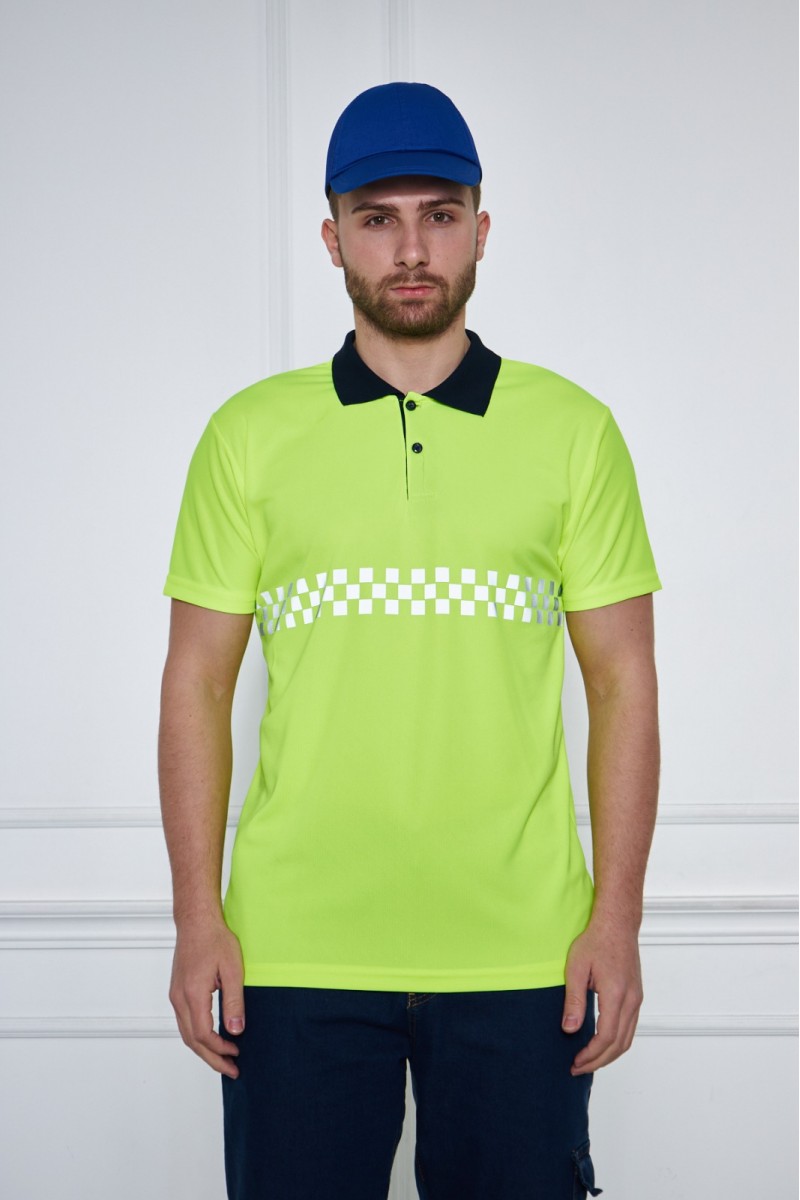 Yeşil İş Güvenliği Polo Yaka T-Shirt – Konforlu ve Dayanıklı İş Kıyafeti