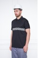 Reflektörlü Siyah İş Güvenliği Polo Yaka T-Shirt – Güvenli ve Konforlu İş Kıyafeti