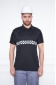 Reflektörlü Siyah İş Güvenliği Polo Yaka T-Shirt – Güvenli ve Konforlu İş Kıyafeti